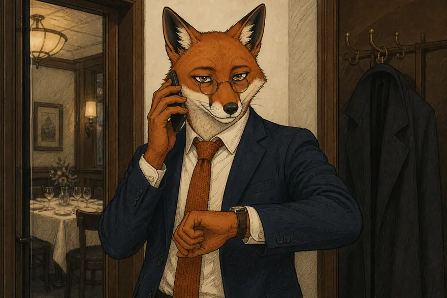 Between courses, A call in the vestibule.