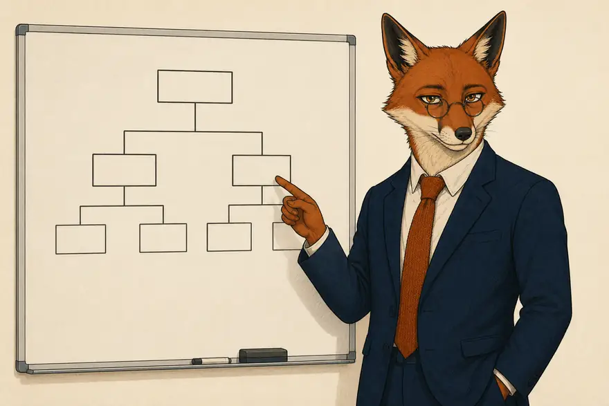 Ned structuring a case on the whiteboard